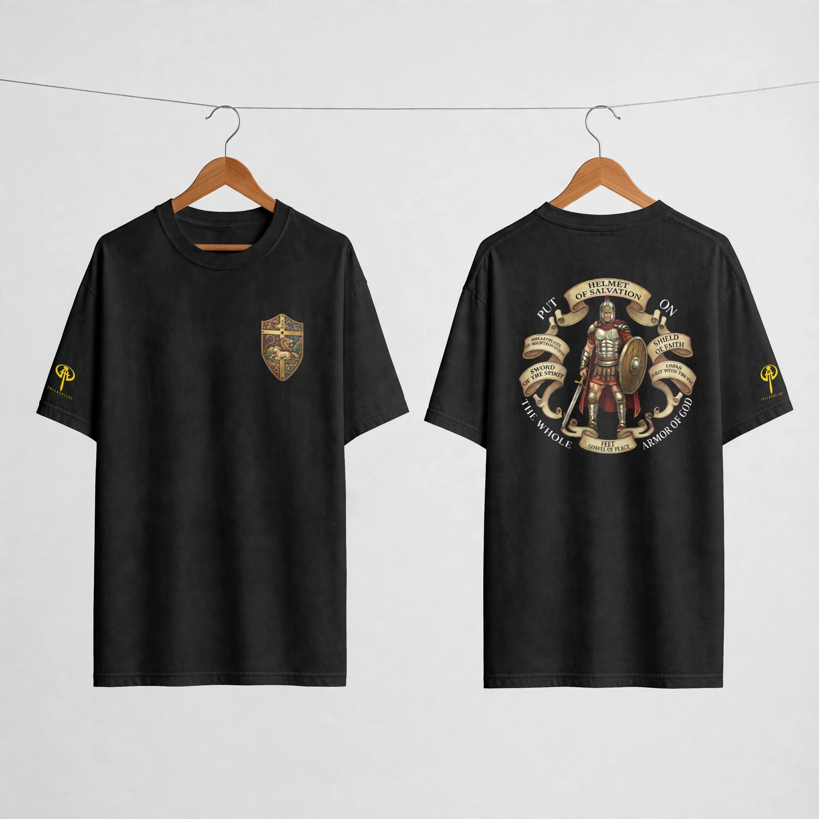 Armor of God tee — front and back